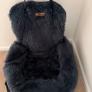 Sheepskin Car Seat Cover in Dark Gray